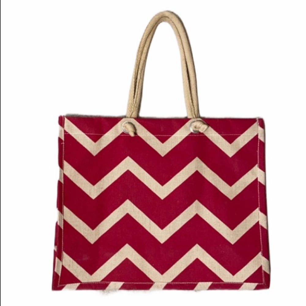 NEW Red Canvas Tote Bag